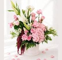 surprises Exotic Pink and White Mixed Flower Box