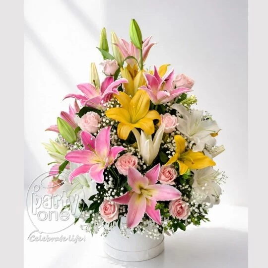 surprises Luxury Majestic Lily and Rose Floral Box