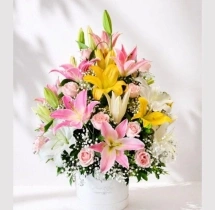 surprises Luxury Majestic Lily and Rose Floral Box