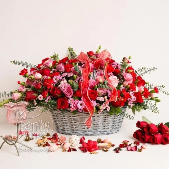 surprises Imperial Rose and Mixed Garden Basket