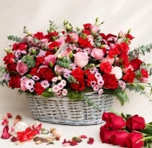 surprises Imperial Rose and Mixed Garden Basket