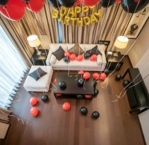 birthday Black and Red Happy Birthday Decoration