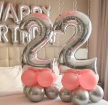 birthday Pastel Colour Ceiling Balloon Decoration