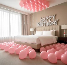 birthday Pastel Colour Ceiling Balloon Decoration