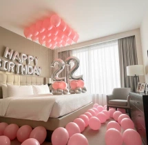 birthday Pastel Colour Ceiling Balloon Decoration