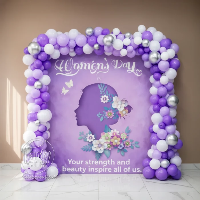 decorations Lavender Theme Womens Day Balloon Decoration