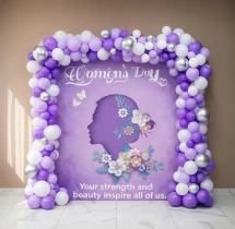 decorations Lavender Theme Womens Day Balloon Decoration
