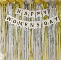 decorations Silver Gold Sparkle Womens Day Balloon Decoration