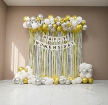 decorations Silver Gold Sparkle Womens Day Balloon Decoration