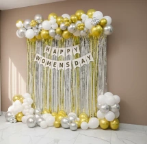 decorations Silver Gold Sparkle Womens Day Balloon Decoration