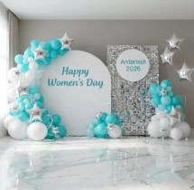 decorations Aqua Blue and White Theme Balloon Decoration
