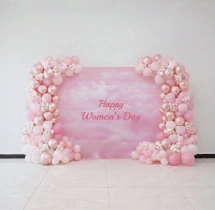 decorations Pink Theme Womens Day Balloon Backdrop Decoration