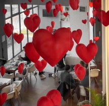 decorations Red Rose Romantic Cafe Decoration