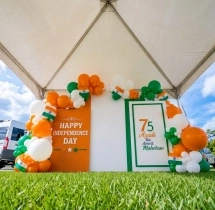 festival decorations Tricolor Balloon Garland Backdrop Decor
