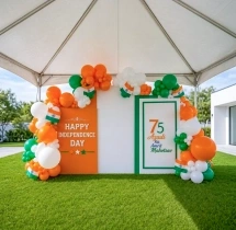 festival decorations Tricolor Balloon Garland Backdrop Decor
