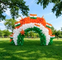 festival decorations Tricolor Theme Premium Balloon Arch