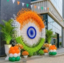 festival decorations Tricolor Floral Ring Decoration