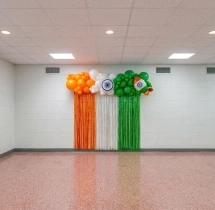 festival decorations Tricolor Theme Foil Curtain Decoration