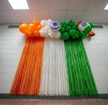 festival decorations Tricolor Theme Foil Curtain Decoration
