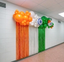 festival decorations Tricolor Theme Foil Curtain Decoration