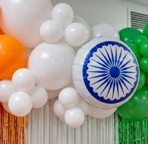festival decorations Tricolor Theme Foil Curtain Decoration