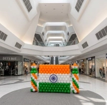 festival decorations Tricolor Balloon Backdrop and Pillars