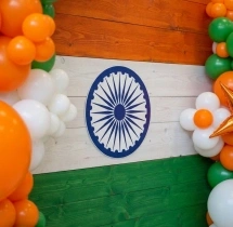 festival decorations Indian Flag Theme Balloon Backdrop
