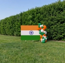 festival decorations Patriotic Tricolor Balloon Backdrop