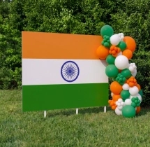 festival decorations Patriotic Tricolor Balloon Backdrop