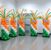festival decorations Patriotic Balloon Photo Booth Setup
