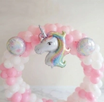 birthday Pink and White Unicorn Theme Decor at Home