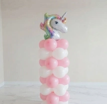 birthday Pink and White Unicorn Theme Decor at Home