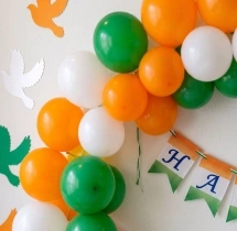 festival decorations Patriotic Balloon Wall Backdrop
