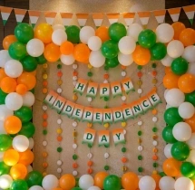 festival decorations Patriotic Balloon Wall Backdrop