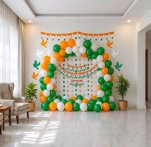 festival decorations Patriotic Balloon Wall Backdrop