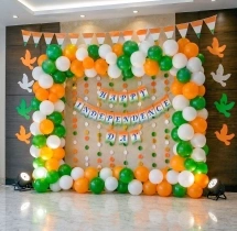festival decorations Patriotic Balloon Wall Backdrop