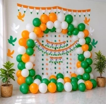 festival decorations Patriotic Balloon Wall Backdrop