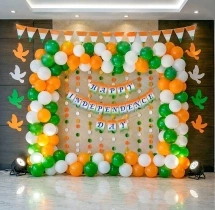 festival decorations Patriotic Balloon Wall Backdrop