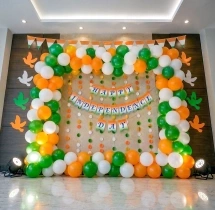 festival decorations Patriotic Balloon Wall Backdrop