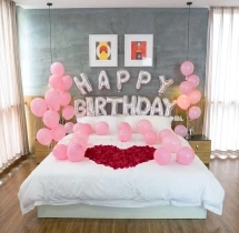 birthday Pink Birthday Bedroom Decoration