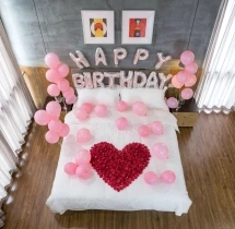 birthday Pink Birthday Bedroom Decoration