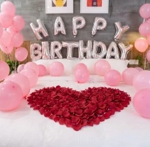 birthday Pink Birthday Bedroom Decoration