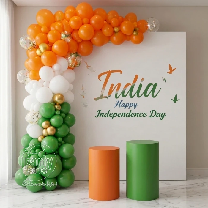 festival decorations Tricolor L Arch Balloon Decor