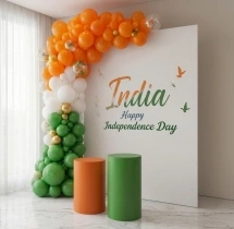 festival decorations Tricolor L-Arch Balloon Decor