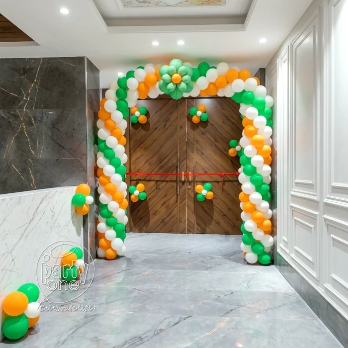 festival decorations Entrance Tricolor Balloon Decoration