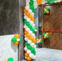 festival decorations Entrance Tricolor Balloon Decoration