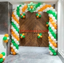 festival decorations Entrance Tricolor Balloon Decoration