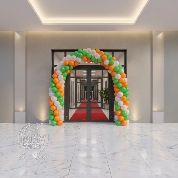 festival decorations Tricolour Entry Balloon Arch Decoration