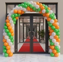 festival decorations Tricolour Entry Balloon Arch Decoration