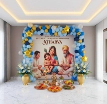 birthday Lord Krishna Theme Mundan Ceremony Decor